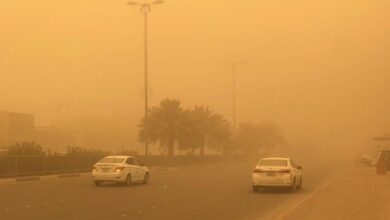رياح نشطة مثيرة للأتربة والغبار