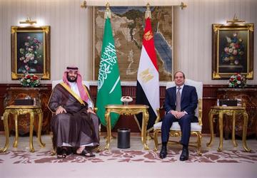 1655818817 الرئيس المصري يستقبل ولي العهد في قصر الاتحادية فيديو