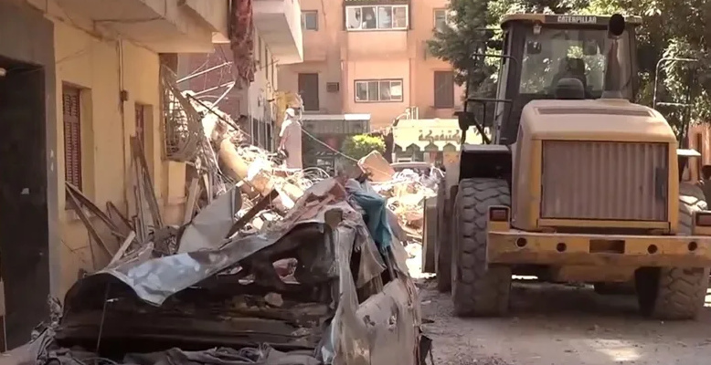 انهيار مبني بالقاهرة