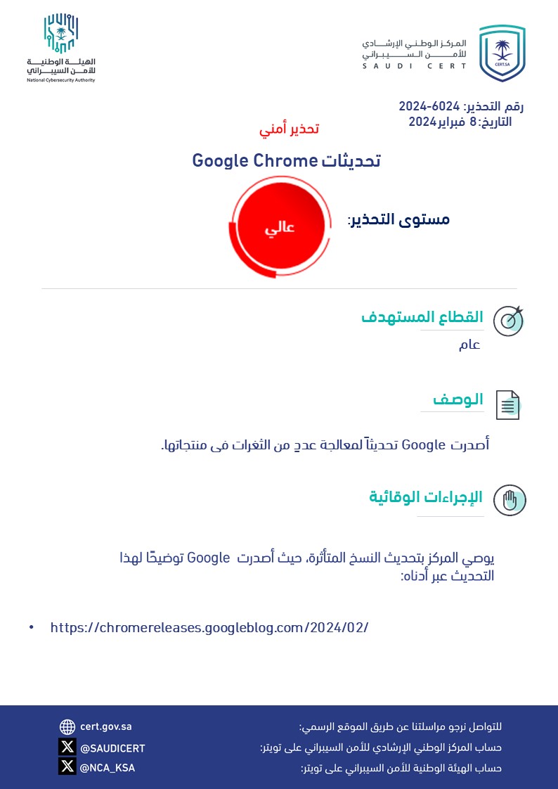تحذير سيبراني من ثغرات في “جوجل كروم” 1 GFy1FNPXEAA93u4