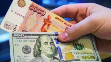 الروبل مقابل الدولار الأمريكي