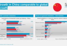 Graph growth customer industries China vs global 2025