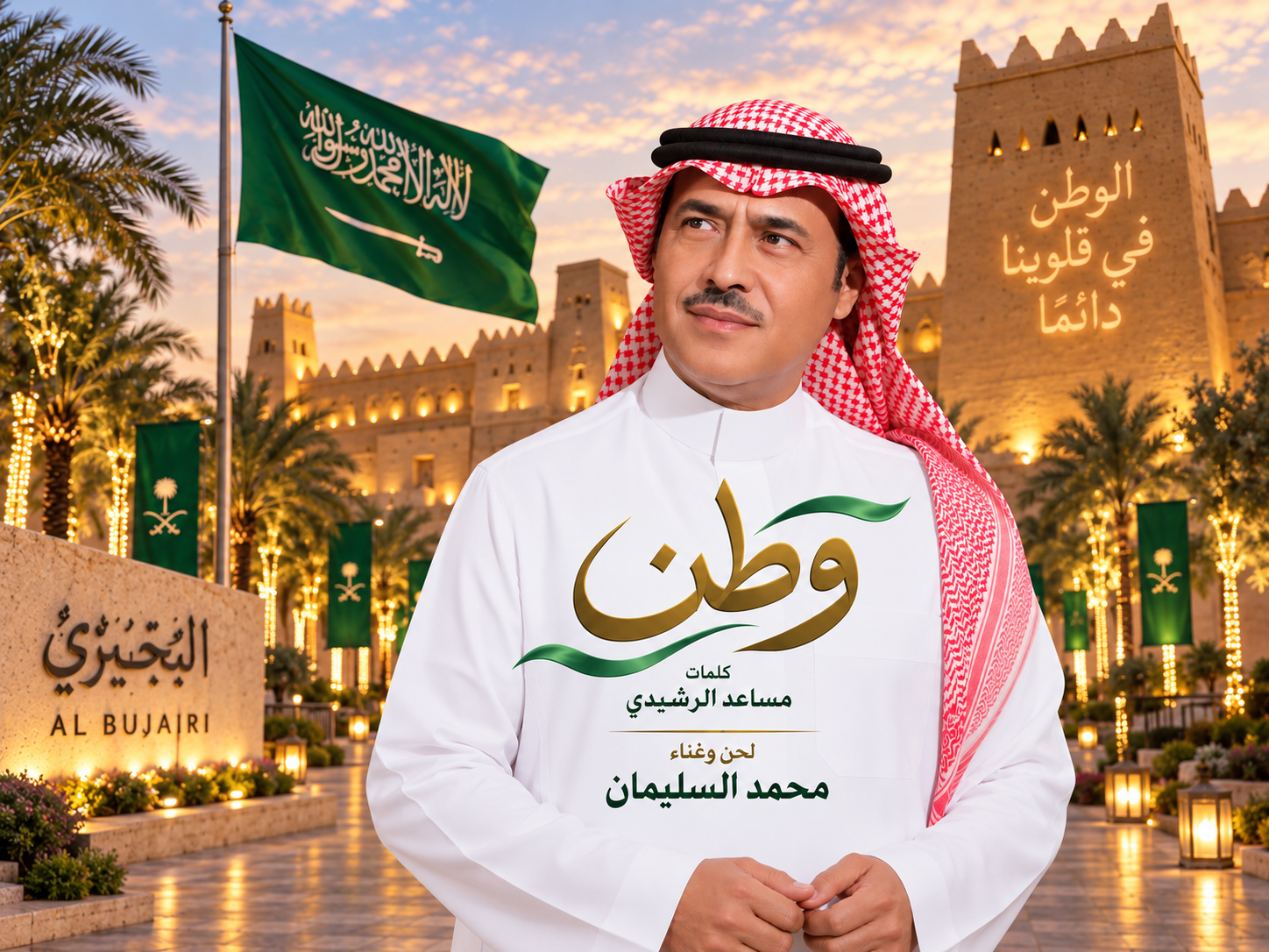 محمد السليمان يحتفي باليوم الوطني السعودي 96 بقصيدة لمساعد الرشيدي