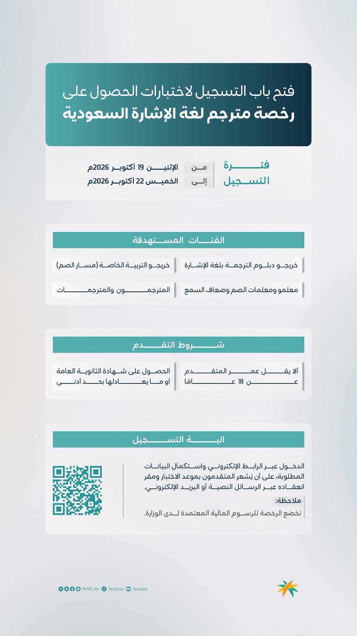 بدء التسجيل لاختبارات الحصول على رخصة مترجم لغة الإشارة السعودية 1 HU XqmIXQAABdc8