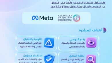 بالتعاون مع Meta .. مبادرة "شيّك" لتعزيز الوعي بالمحتوى المضلل والاحتيال الرقمي 2 WhatsApp Image 2026 10 06 at 5.10.45 PM
